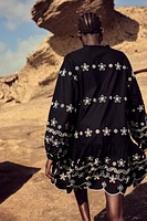 Tunic Dress with Eyelet Embroidery