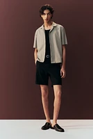 Regular-Fit Ribbed Resort Shirt