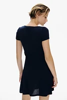 Pointelle-Jersey Dress