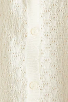 Pointelle-Knit Cotton Cardigan