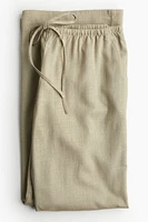 Linen-blend Pull-on Pants