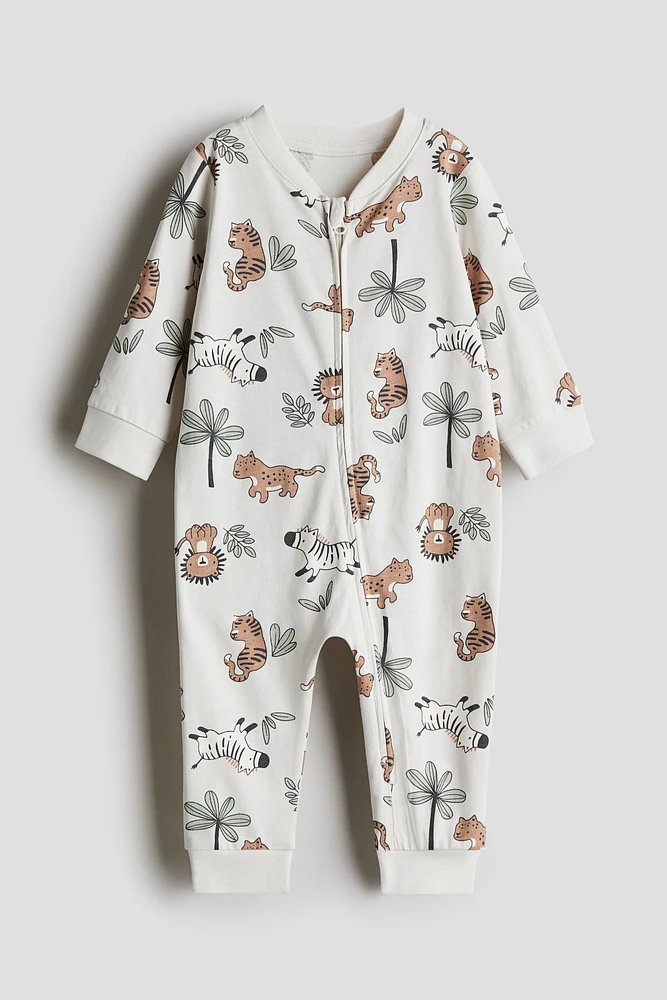 Patterned Pajama Jumpsuit