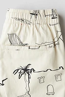 Short en sergé de coton