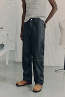 5-pocket leather trousers