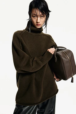 Wool Mock Turtleneck Sweater