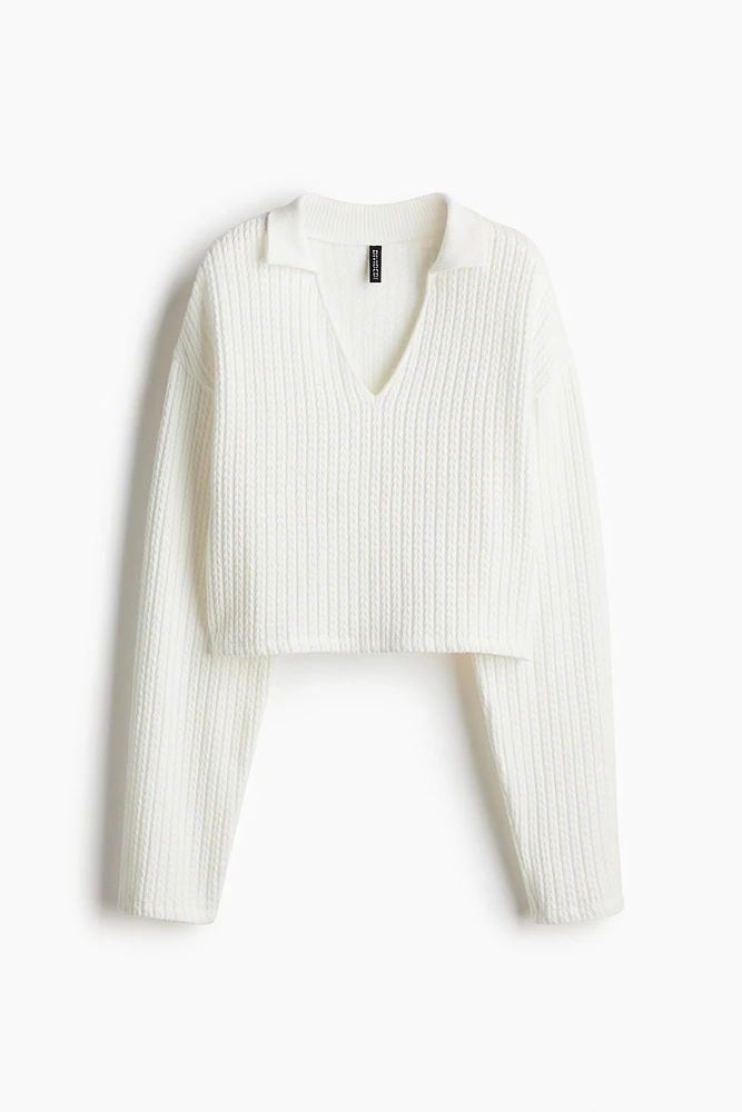 Oversized cable-knit-look jumper