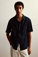 Regular Fit Linen-Blend Resort Shirt
