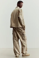 Pantalon cargo coupe ample en coton