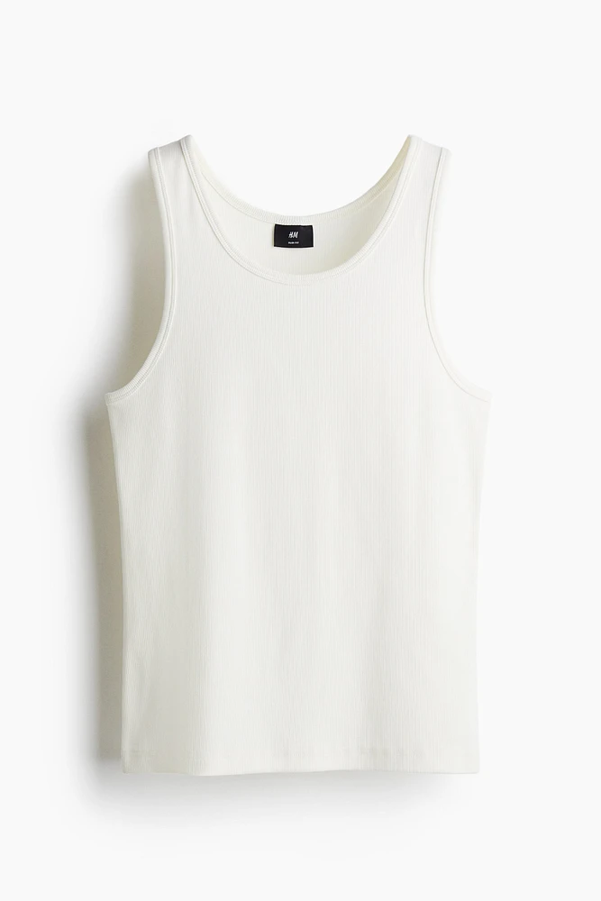 Slim Fit Ribbed Tank Top