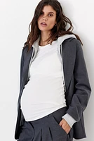 MAMA Ribbed Jersey Top