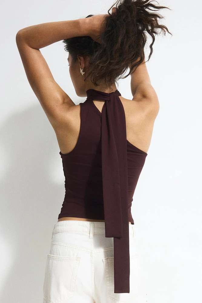 Haut asymétrique à effet drapé