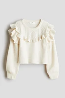 Ruffle-Trimmed Sweater