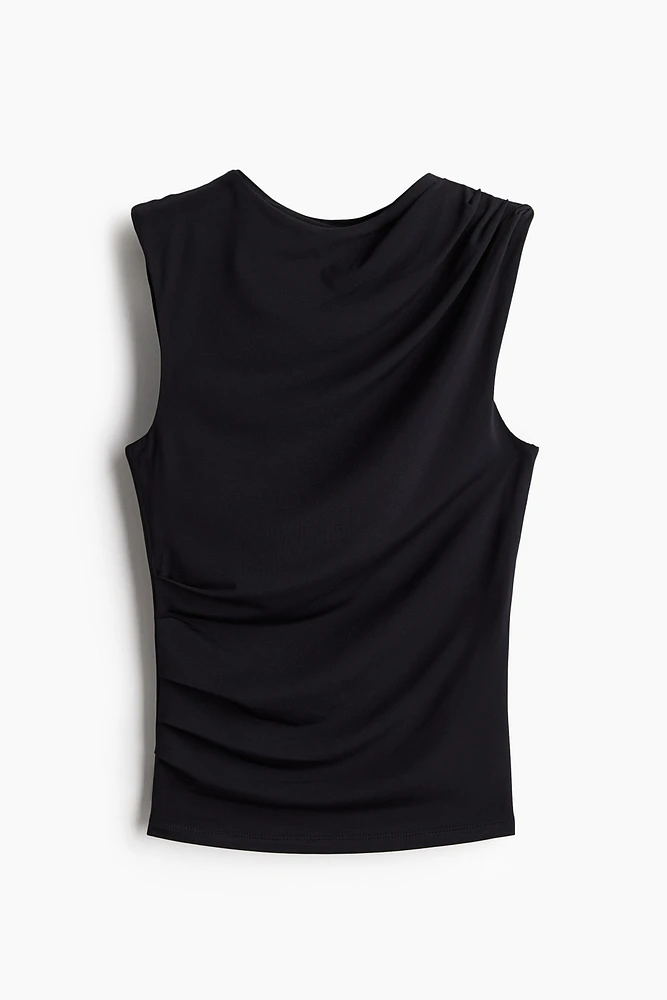 Draped Sleeveless Top