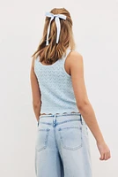 Camisole en tricot pointelle