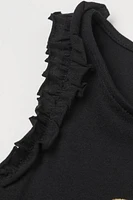 Ruffle-trimmed Jersey Top