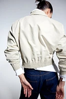 Bomber Jacket with Shoulder Pads