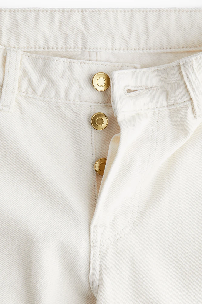 Jean taille haute coupe tonneau