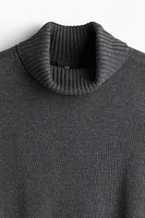 Cotton-Blend Mock-Turtleneck Sweater