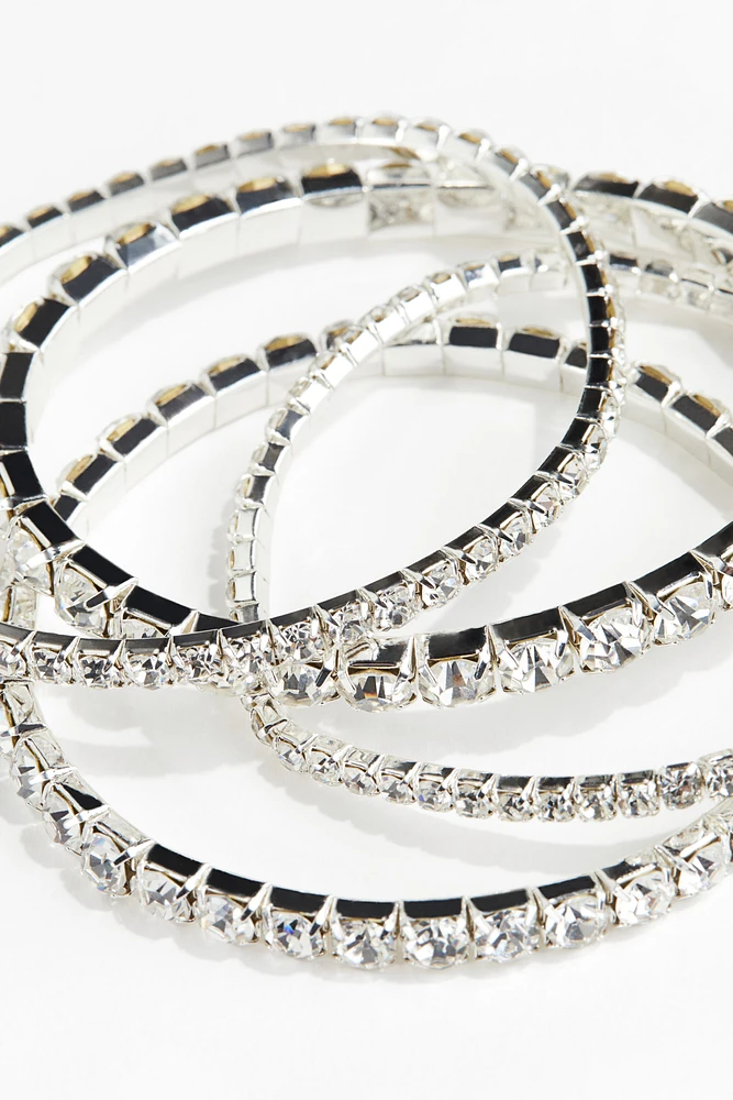 4-pack rhinestone bracelets