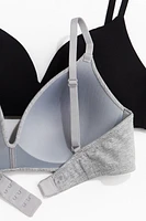 2-pack Padded Soft-cup Cotton Bras