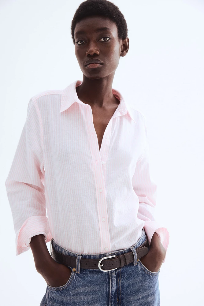 Chemise en lin mélangé