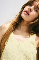 Crochet-Look Sleeveless Top