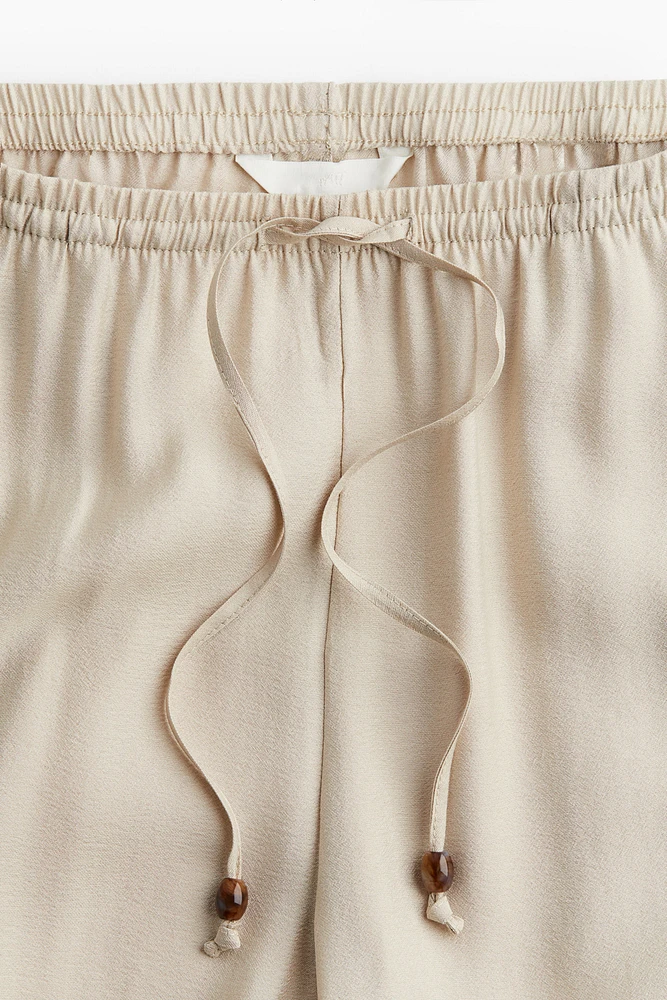 Wide-cut Pull-on Pants