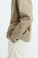 Loose Fit Twill Overshirt