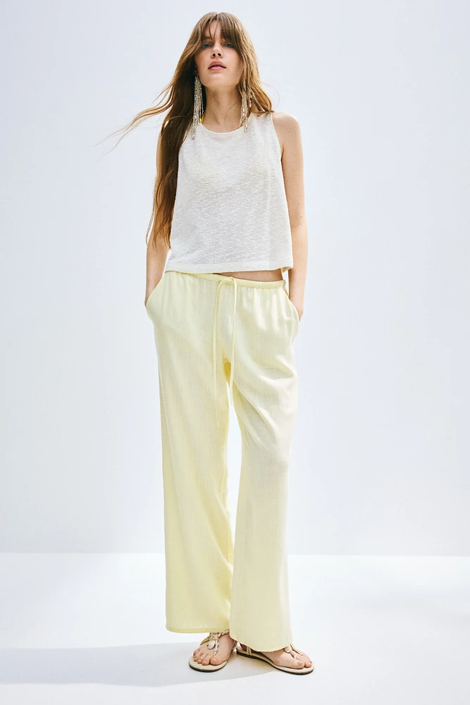 Pantalon droit avec cordon de serrage