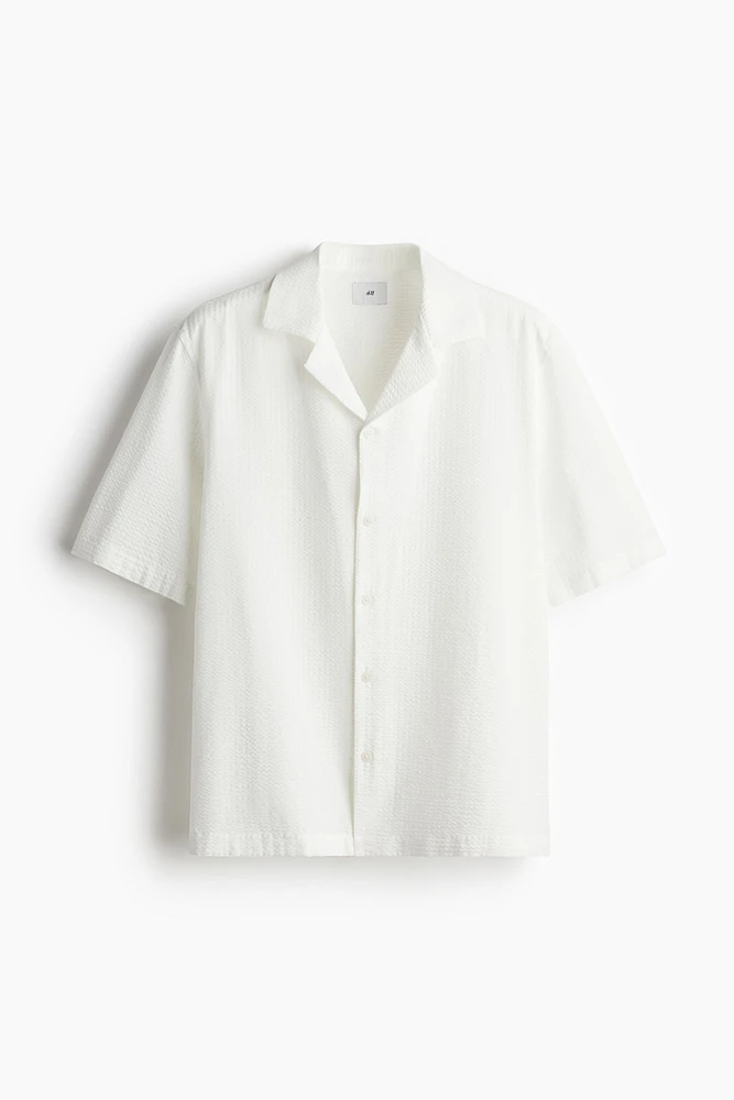 Chemise classique en crépon