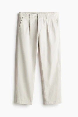 Regular Fit Cropped Cotton Chinos