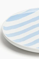 Striped Porcelain Appetizer Plate