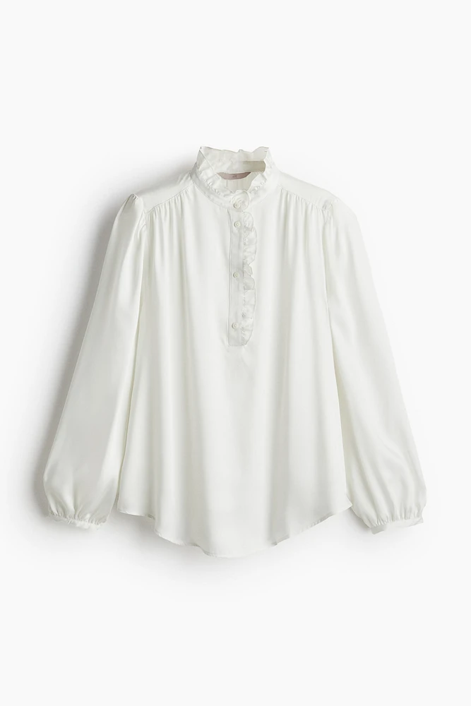 Ruffle-Trimmed Blouse