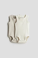 2-pack cotton sleeveless bodysuits