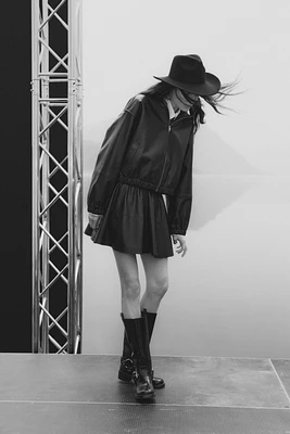 Flared Coated Skirt