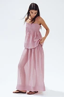 Ramie Strappy Top with Pintucks