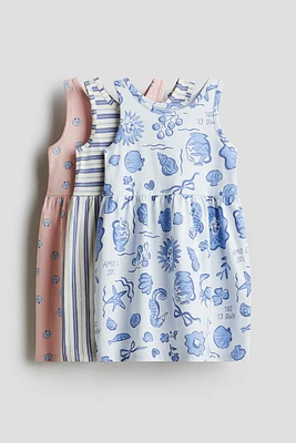 Lot de 3 robes en coton imprimé