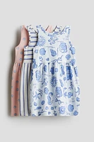 Lot de 3 robes en coton imprimé