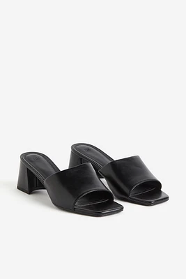 Block-heeled Mules