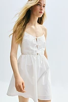 Robe en popeline avec détails noués