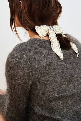 Embellished Bow Hair Clip