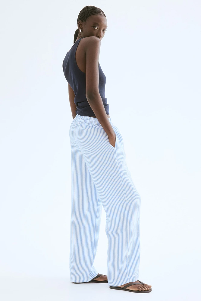 Linen-Blend Pants