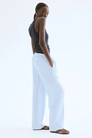 Linen-Blend Pants