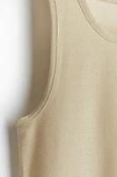 Regular Fit Metallic Tank Top