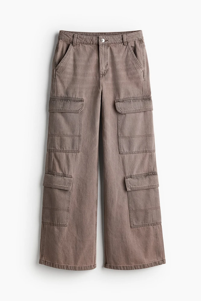 Denim Cargo Pants