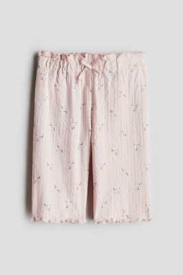 Textured Cotton Pants