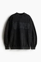 Washed-Look Appliquéd Sweatshirt