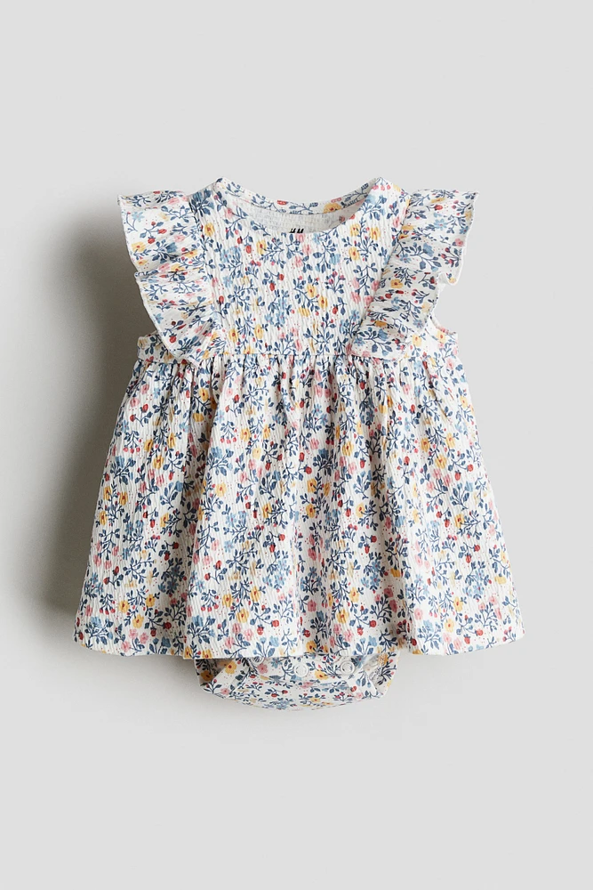 Ruffle-trimmed Bodysuit Dress