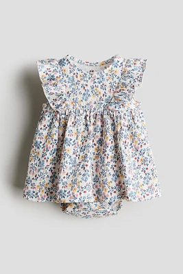Ruffle-trimmed Bodysuit Dress