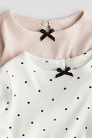 2-pack Ribbed Jersey Tops
